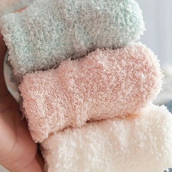 Fuzzy Cozy Socks for Women, Soft Fluffy Slipper Warm Sleep Socks 5 Pack NEW - Picture 7 of 10